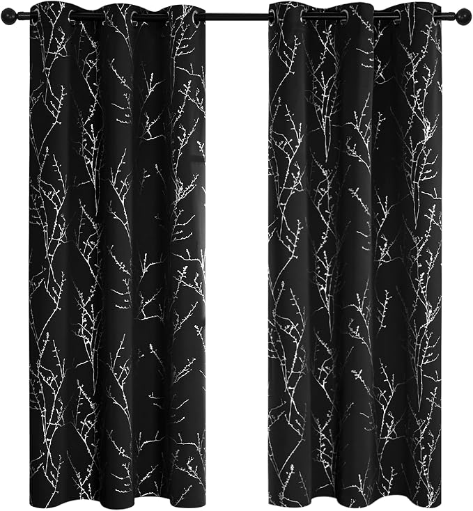 Deconovo Living Room Curtains 54 Inches Long, Thermal Insulated, Room Darkening - Image 2