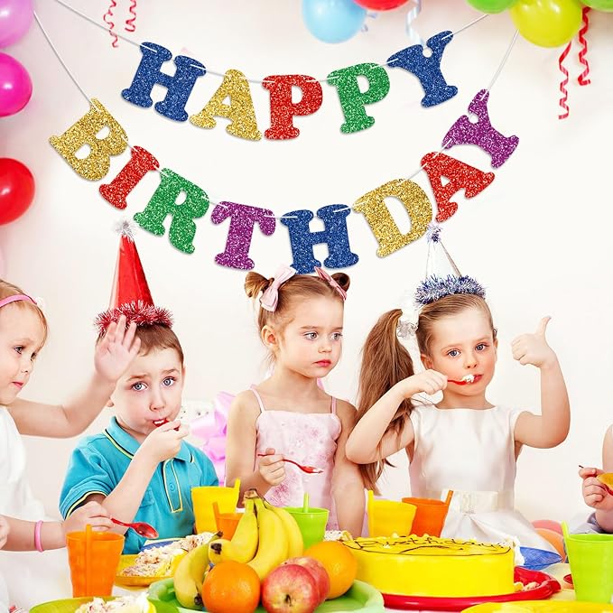 Colorful Happy Birthday Banner Birthday Party Decorations Happy Birthday Banner - Image 2