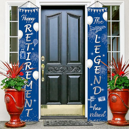 Boao Retirement Porch Sign Door Hanging Banner, Retirement Banner the Legend - Image 2