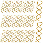 30 Pcs Spiral Hair Pins, Spin Pins for Hair, Alloy Spiral Bobby Pins, Bun Twist Spiral Hair Pins with Non-scratch Rounded Tips for Women Bun Hair Style (Gold)
