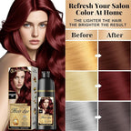 Hair Dye Shampoo 3-in-1 Vegan Color for Gray Hair - Ammonia-Free for Men & Women – Beard & Hair Coloring – Instant Gray Coverage Champú Para Canas Mujer & Hombre (BURGUNDY WINE RED)