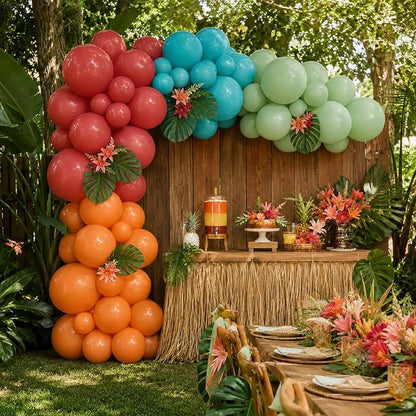 Tropical Luau Balloon Garland Kit, Arch Strip Ribbon, Summer Beach Pool Fiesta - Image 3