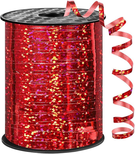 woric Red Ribbon 600 Yards 1/5 Inch Curling Ribbon | Balloon String Ribbons by woric