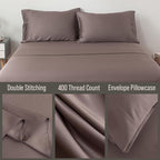 Bella Coterie | Luxury Bamboo Viscose King Size Pillowcase Set | 100% Organically Grown | Ultra Soft | Cooling | 2 Pcs [Mocha]