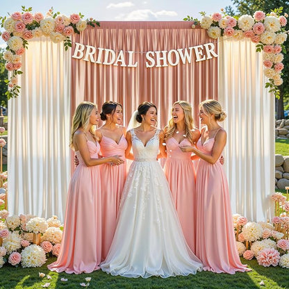 20x10ft Rose Gold Glitter Backdrop Curtain - Image 8