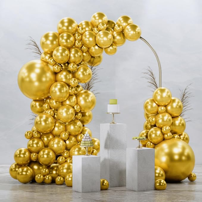 PartyWoo Gold Balloons 85pcs Different Sizes of 18 12 10 5 Inch | Balloons by PartyWoo