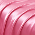 Peach Red King Size Satin Pillowcase Set of 2 with Envelope Closure,Peach Red Silk Pillowcase for Hair and Skin (20x36)