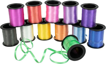 12 Rolls Crimped Curling Ribbon Balloon Strings, 3/16" x 720 Ft - Image 2