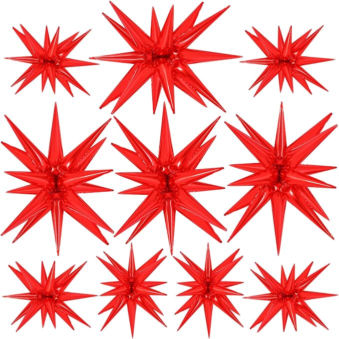 10 Pcs Star Balloons Explosion Balloons Foil Cone Balloon Magic by TOTAFAM
