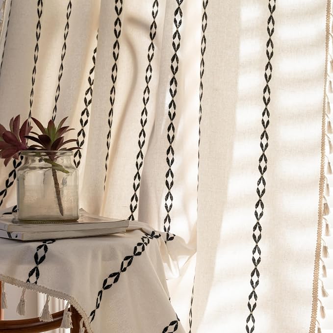 Sutuo Home Boho Farmhouse Curtains 72 Inches Long - Image 3