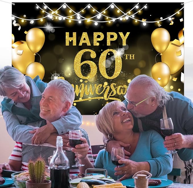 WeBenison Happy 30th Anniversary Backdrop 60th Wedding Anniversary Photography - Image 6