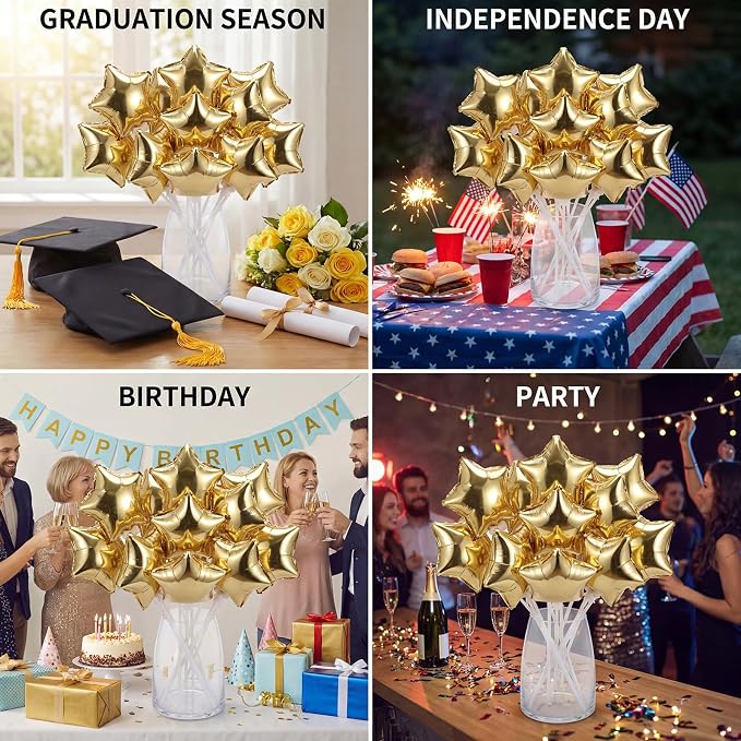 60 Pcs Mini Star Self Inflatable Balloons Bulk - Image 7
