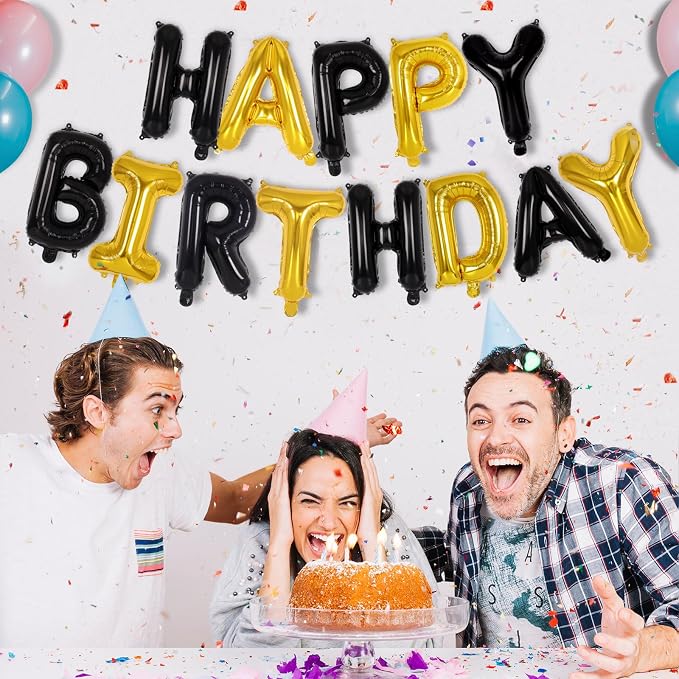Happy Birthday Balloons Banner, Foil Balloon Personalized Name Letters Balloons - Image 6