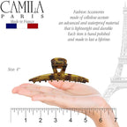 Camila Paris CP2382 French Hair Clip for Women, Narrow, Strong Hold Grip Double Teeth Girls Hair Claw Clips Jaw, Fashion Durable Styling Hair Accessories for Women, Made in France