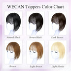 Hair Toppers for Women Real Human Hair 3D Bangs Clip 100% Human Toppers for Women 10 Inch Clip in Bangs Hairpieces(Brown)