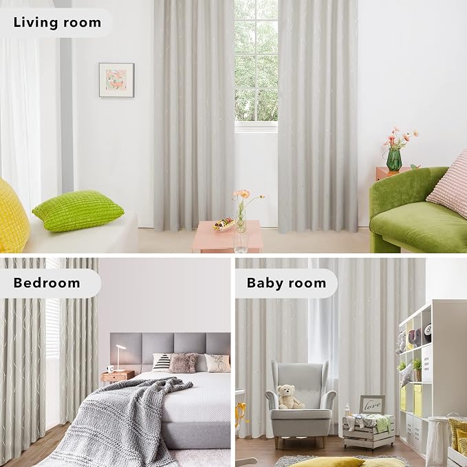 Deconovo Blackout Back Tab Curtains - Image 7
