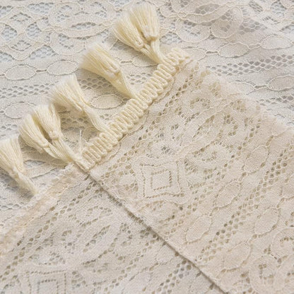 Sutuo Home Boho Sheer Curtain Valance Crochet Lace - Image 5