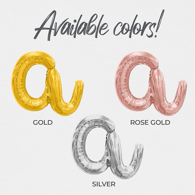 Cursive Script Letter Balloons - Image 2