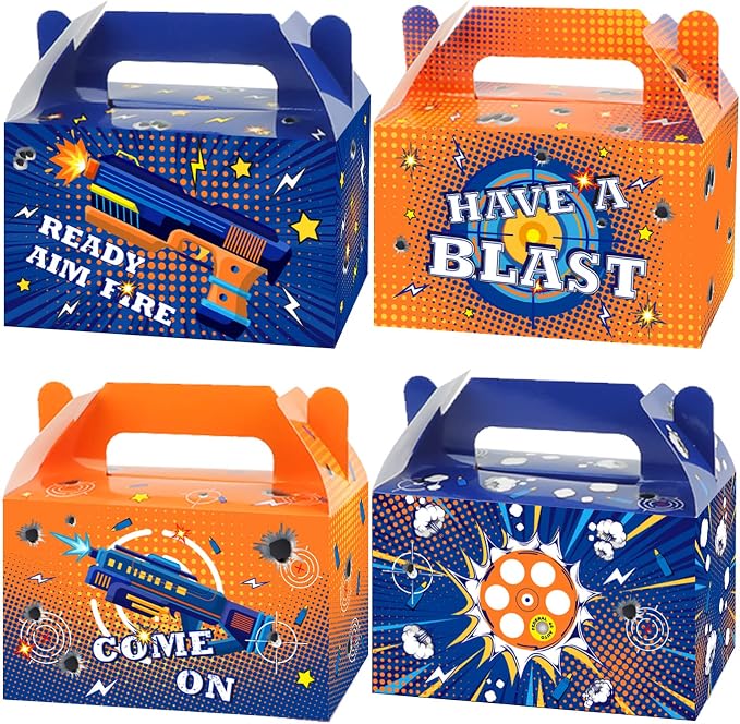 12 Pcs Dart War Party Favor Boxes Dart Battle Goodies Candy Treat Boxes Game by Tevxj
