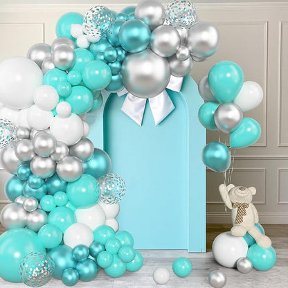 Amandir 153Pcs Teal Balloons Arch Garland Kit Different Size 18 12 10 5Inch | - Image 6