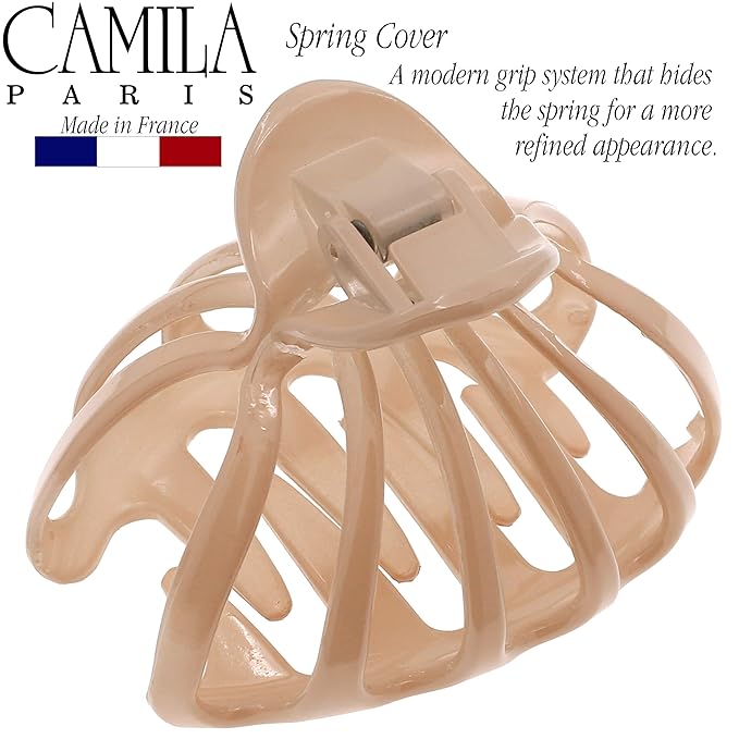 Camila Paris CP3051 French Octopus Hair Clip, Large Hair Clips for Thick Hair, Big Hair Claw Clip for Long Hair, Durable Girls Hair Clips for Women for Wavy Hair, Strong No-Slip Grip. Made in France