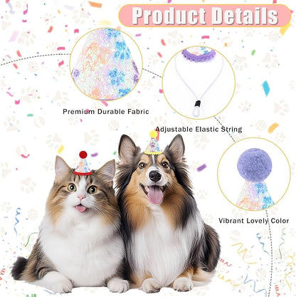 CANREVEL Mini Party Hats for Stuffed Animals Headwear, Birthday Hats - Image 4