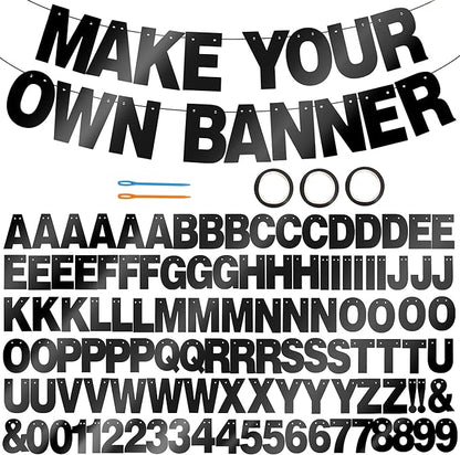BEISHIDA Double-sided Black 116PCS A-Z DIY Letter Custom Banner Party Decor | by Beishida