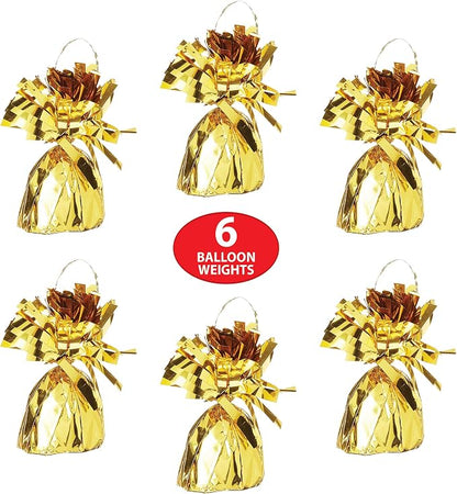 Beistle Metallic Wrapped Balloon Weight – 6 Pack, Party Decoration Accessories - Image 4