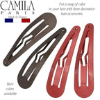 Camila Paris CP1330F French Hair Barrettes Clips, Snap Hair Slides Clic Clac for Women, Styling Girls Side Slide-in Metal Snap Pin Hair Accessories for Women. Strong Hold, No Slip Grip, Made in France