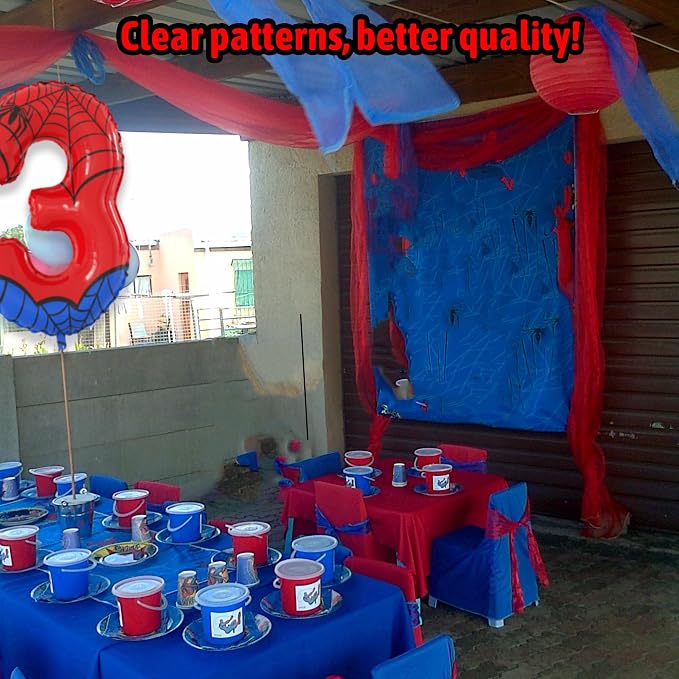 40 Inch Giant Spider Theme Number Foil Balloons - Image 6