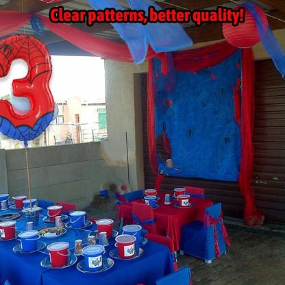 40 Inch Giant Spider Theme Number Foil Balloons - Image 6