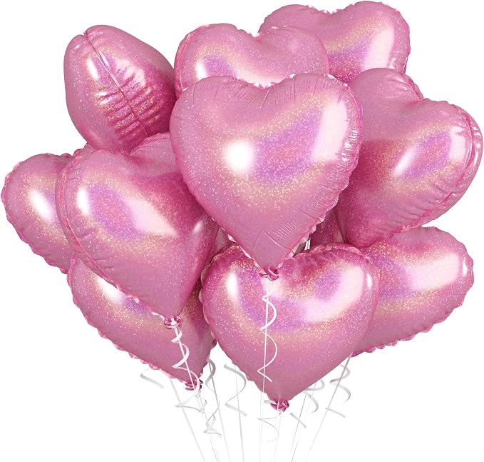 Biapian Light Pink Heart Balloons, 18inch Pastel Pink Love Heart Balloons by BIAPIAN