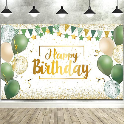 Tatuo Happy Birthday Decorations Backdrop Banner by Tatuo