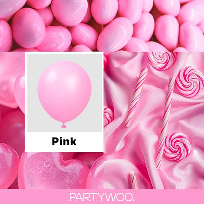 PartyWoo Pink Balloons 99pcs Different Sizes of 36 18 12 10 5 Inch Matte Pink - Image 2