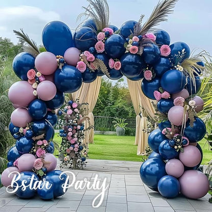 Double Stuffed Dusty Blue Balloon Garland Arch Kit | 18/12/10/5inch Different - Image 6