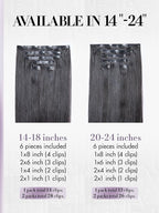 LUVME Invisible Clip in Hair Extensions, Silky Straight 24 Inch 2 Pack 220g 12pcs Human Hair Invisible Clip ins Hair Extensions Natural Black Hair for Women