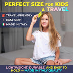 Janeke Mini Superbrush – Kids Hair Brush & Small Hair Brush for Detangling – Gentle Anti-Static Bristles – Vented Brush for Wet or Dry Hair – Great for Curly, Thick, Fine, and Wavy Hair (Mini Yellow)