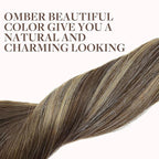 GOO GOO Clip in Hair Extensions Real Human Hair, Remy Human Hair Extensions Clip ins for Women, Natural Human Hair, 22inch 120g 7Pcs, 4/26/4 Balayage Chocolate Brown to Honey Blonde