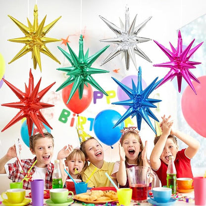 HILAVO 6PCS Star Balloons, 22Inch Large Colorful Star Balloon Foil Balloons - Image 5