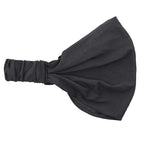 Motique Accessories Set of 3 Wide Cotton Head Band Solid Boho Yoga Style Soft Hairbands Tan Light Grey Dark Grey