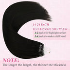 YoungSee Micro Bead Hair Extensions Real Human Hair Dark Brown Microlink Hair Extensions Human Hair Brown Beaded Hair Extension Long Hair Micro Hair Extension 24In for Date Nights 50s 50g