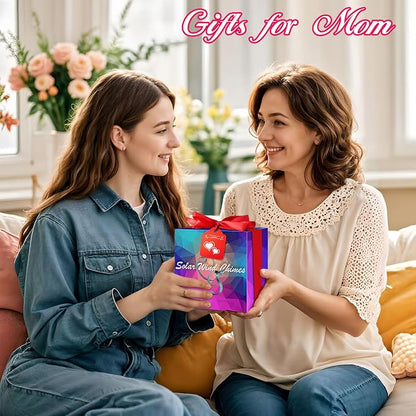 Winzwon Gifts for Mom Grandma Wife Solar Lights Outdoor Wind Chimes | WindChime - Image 3