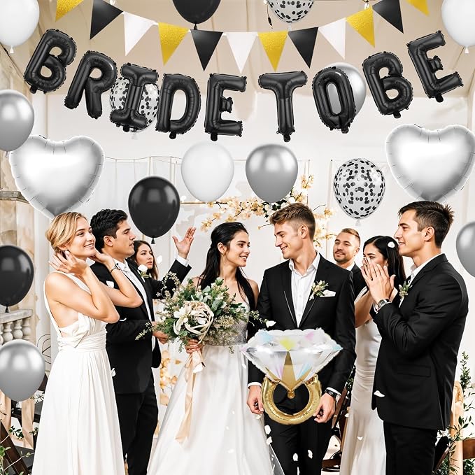 Black and Silver Bachelorette Party Decorations - Image 9