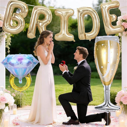 40inch Gold Bride Balloons Bachelorette, Bride To Be Bridal Shower Balloon - Image 4