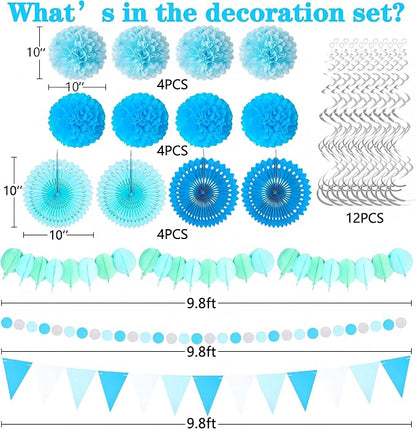 35PCS Party Decorations Paper Fan Hanging Set - Image 4