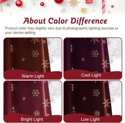 Beauoop Christmas Red Velvet Curtain - Image 9