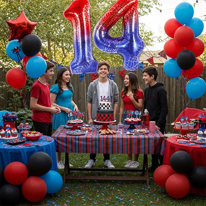 40 Inch Red Blue Number 4 Balloon - Image 4