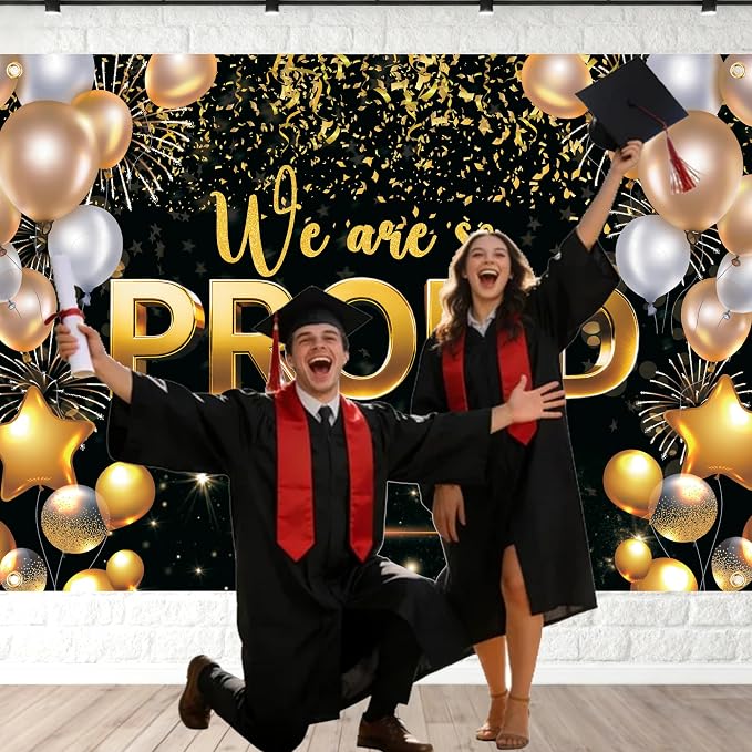 We Are Proud of You Banner – 7x5ft Graduation Banner, Congratulations Banner - Image 3