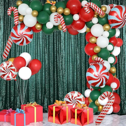 Sugargirl Dark Green Sequin Backdrop Curtain 3 Panels 2FTx8FT Glitter Dark - Image 7
