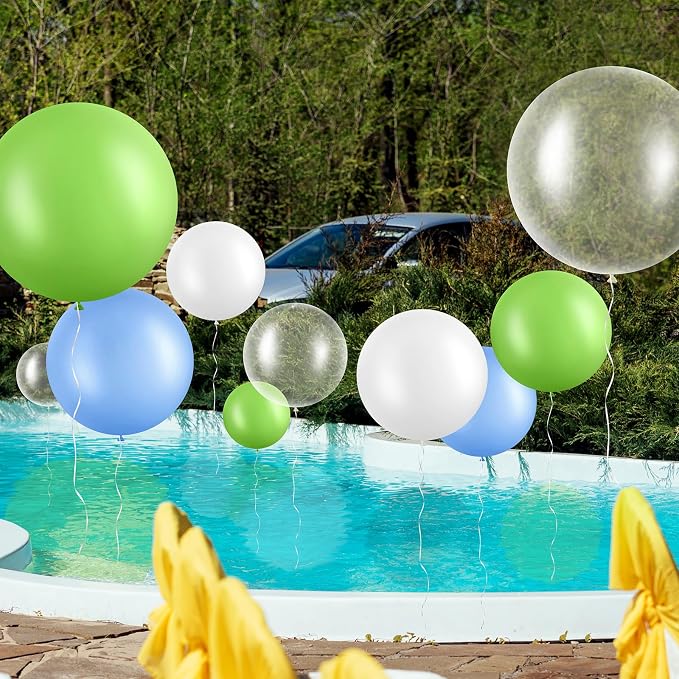 Gejoy 24 Pcs Pool Giant Balloons 36/24/18 Inch Jumbo Large Big Latex Balloons - Image 6